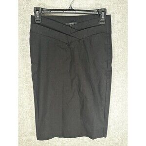 Forever 21 Black Knee Length Pencil Skirt Womens Large Elastic Waist Stretch
